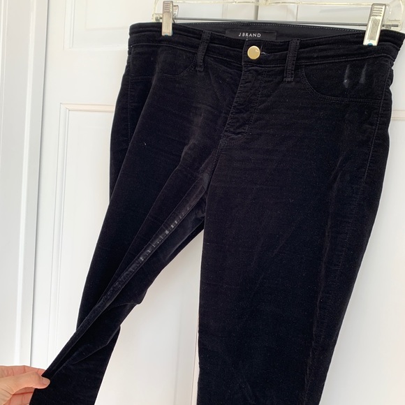 J Brand Maria Black Velvet Skinny Jeans - Picture 8 of 16